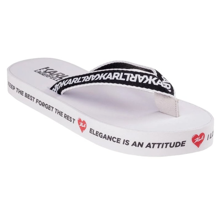 Slapi Karl Lagerfeld KOSTA Karnimal, Alb, 35-36