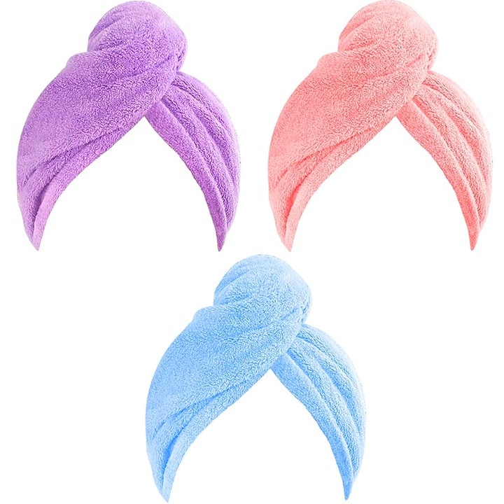 Set 3 prosoape microfibra, absorbtie rapida, multicolor, 28x66cm