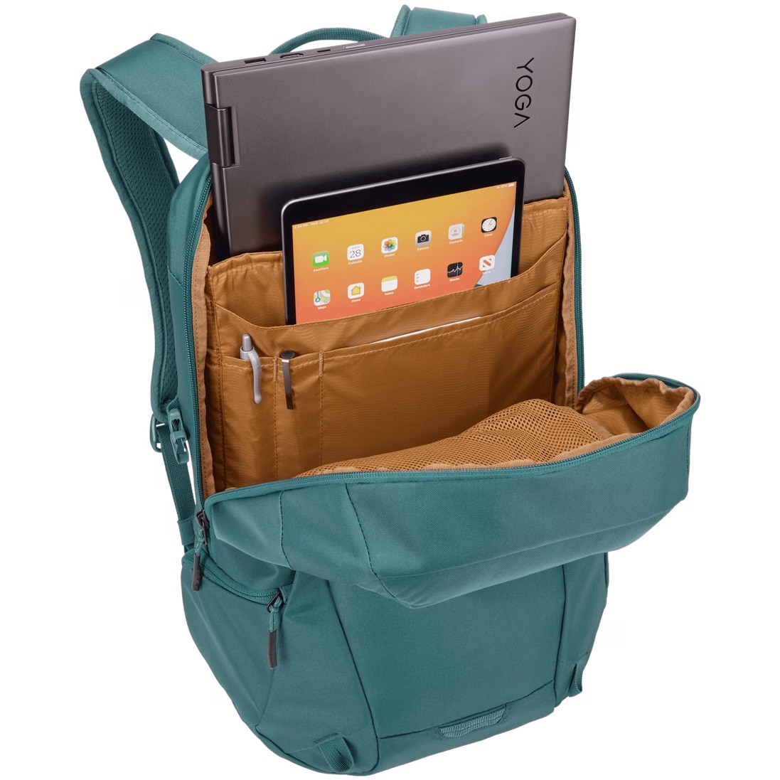 Rucsac Thule Enroute, 21 l, pentru notebook de max. 15.6 inch, 1 compartiment, buzunar lateral x 2, waterproof, nylon, verde