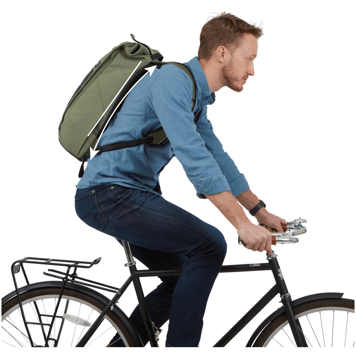 Rucsac Thule Paramount, 18 l, pentru notebook de max. 15.6 inch, 1 compartiment, buzunar frontal x 2, buzunar lateral x 2, waterproof, nylon, olive
