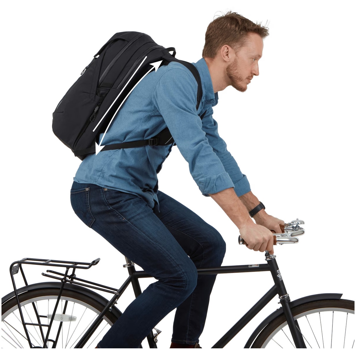 Rucsac Thule Paramount Commuter, 27 l, pentru notebook de max. 15.6 inch, 1 compartiment, buzunar frontal x 2 , buzunar lateral x 2, waterproof, nylon, negru