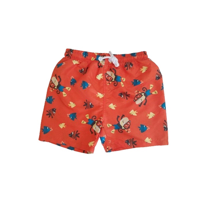 Gyermek úszónadrág, narancssárga, poliészter, 122-128 cm