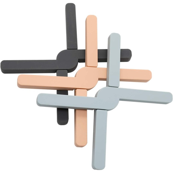 Силиконови подложки против плъзгане, Enforose, топлоустойчиви, комплект от 3, сгъваем дизайн, лесни за почистване