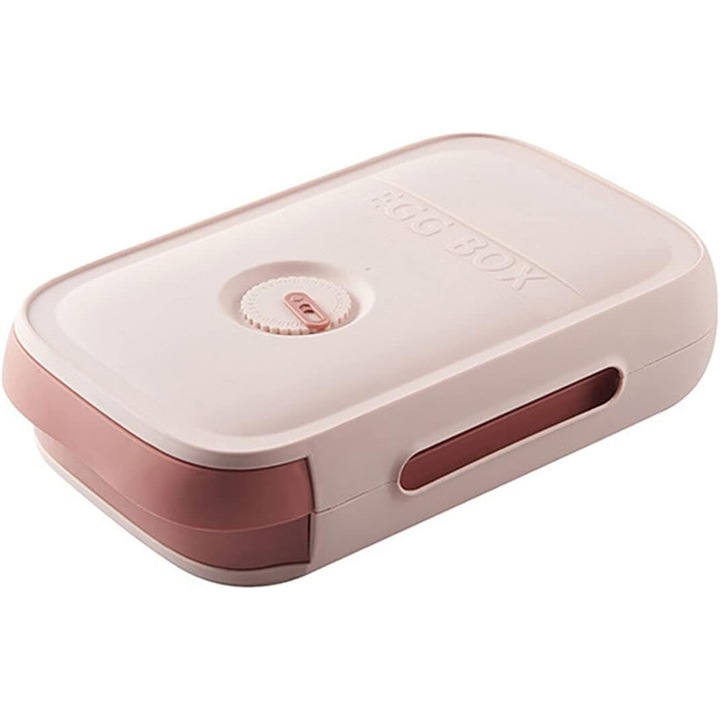 Cutie pentru oua Enforose, ventilata, capacitate mare 18-20 oua, design automat de alunecare, plastic de calitate alimentara