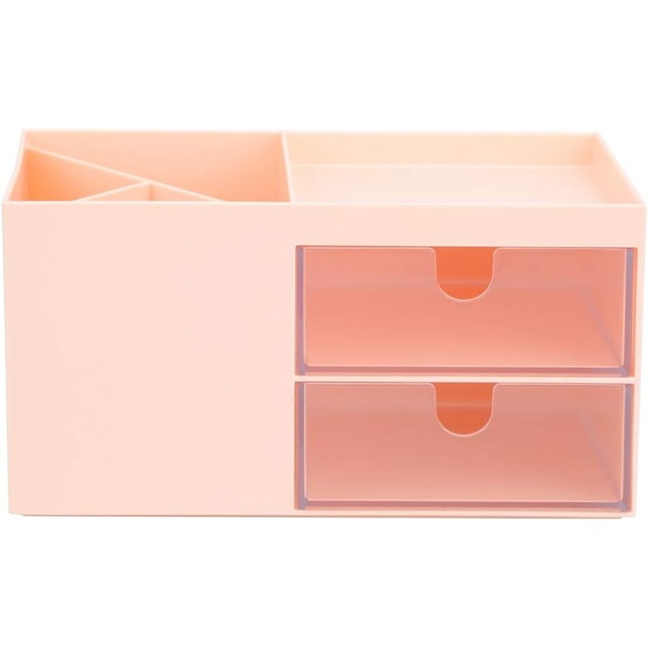 Organizator birou, roz, design elegant si functional