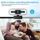 Уеб камера, Full HD 1080P, регулируема LED светлина, 42° широк ъгъл, 360° ротация, Plug and Play, широка съвместимост