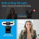 Уеб камера, Full HD 1080P, регулируема LED светлина, 42° широк ъгъл, 360° ротация, Plug and Play, широка съвместимост