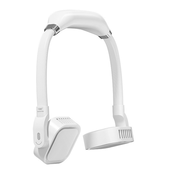 Преносим вентилатор, 3 скорости, бял, 240x170x60 мм, комплект с USB кабел и ръководство