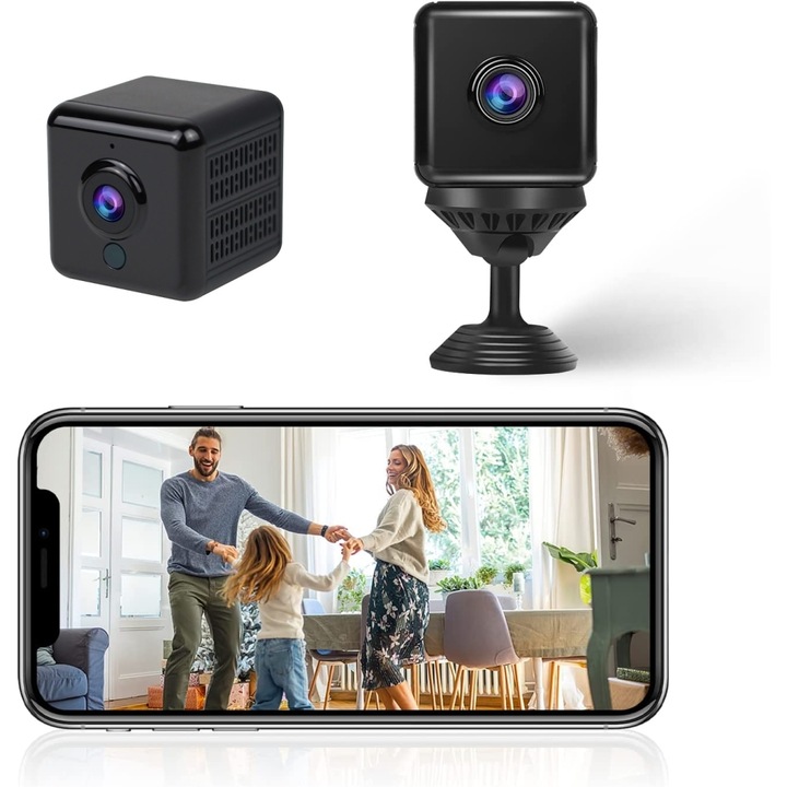 Мини камера безжична WiFi, HD 1080P, нощно виждане