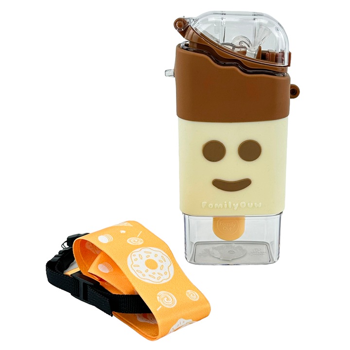 Бутилка за вода "Сладолед", 300 мл, крем