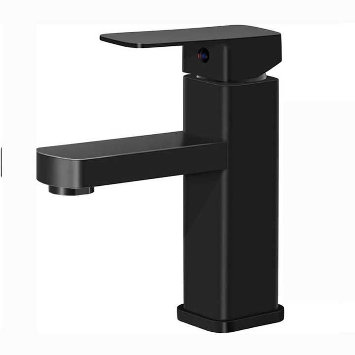 Fürdőszobai csaptelep, 3/8 hüvelykes, kerámia, víztakarékos, fekete