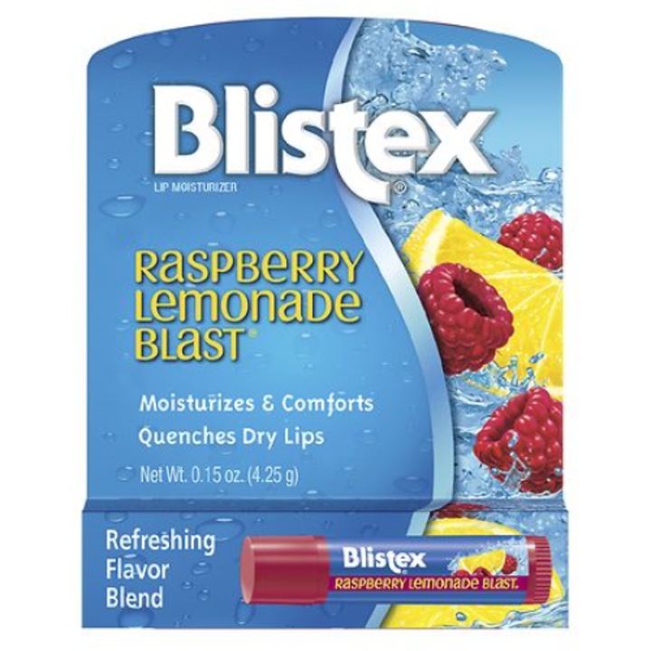 Balsam De Buze, Blistex, Explozie De Limonada Cu Zmeura, Aroma De Lamaie Si Zmeura, 4.25 g, Hidratant Si Regenerant, Cu Vitaminele C Si E