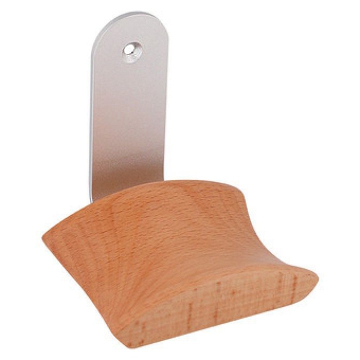 Suport pentru casti, Lemn / Aluminiu, 8.4 x 8 x 6.2 cm, Maro