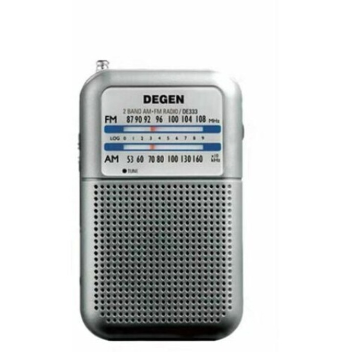 Radio portabil mini, FM/AM, antena retractabila, sunet clar, 5.4x9.1x2cm, negru