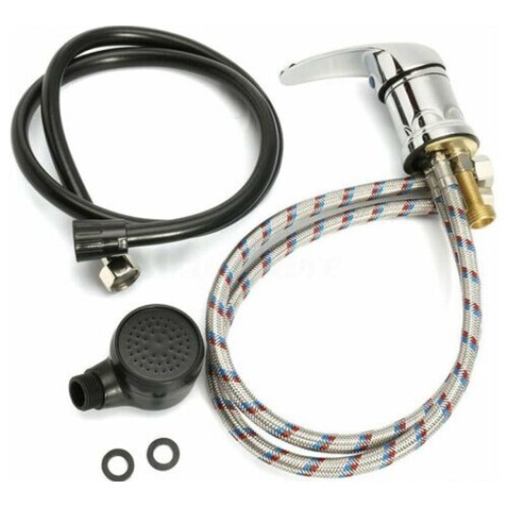 Csaptelep nappaliba, könnyűfém, egykaros, ezüst