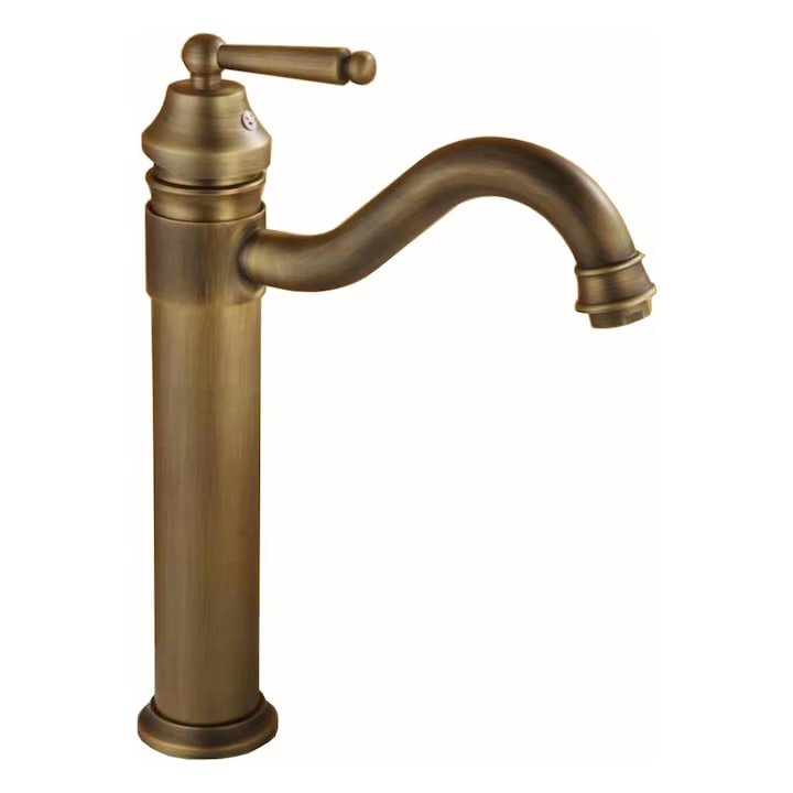 OEM Fürdőszoba mosogató csaptelep, sárgaréz testtel, antik réz felülettel, 360 fokos forgatással