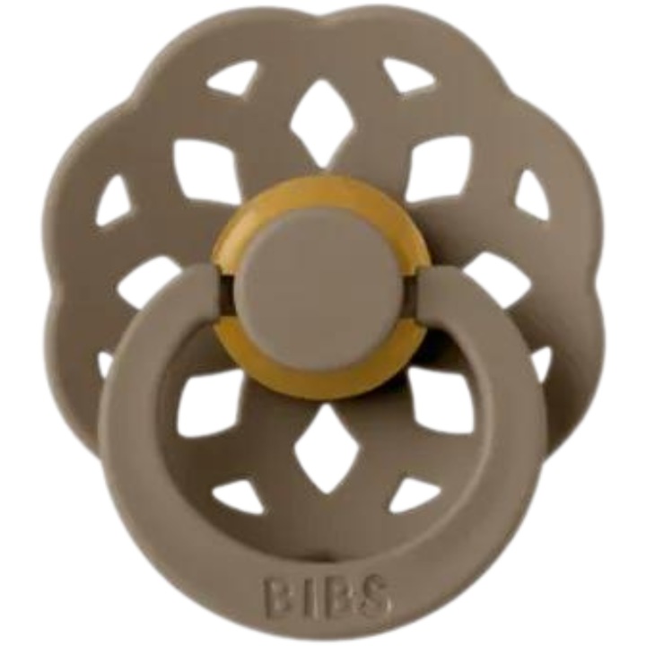 Suzeta Boheme Latex, Dark Oak, Tetina Rotunda, 0 luni +, Bibs