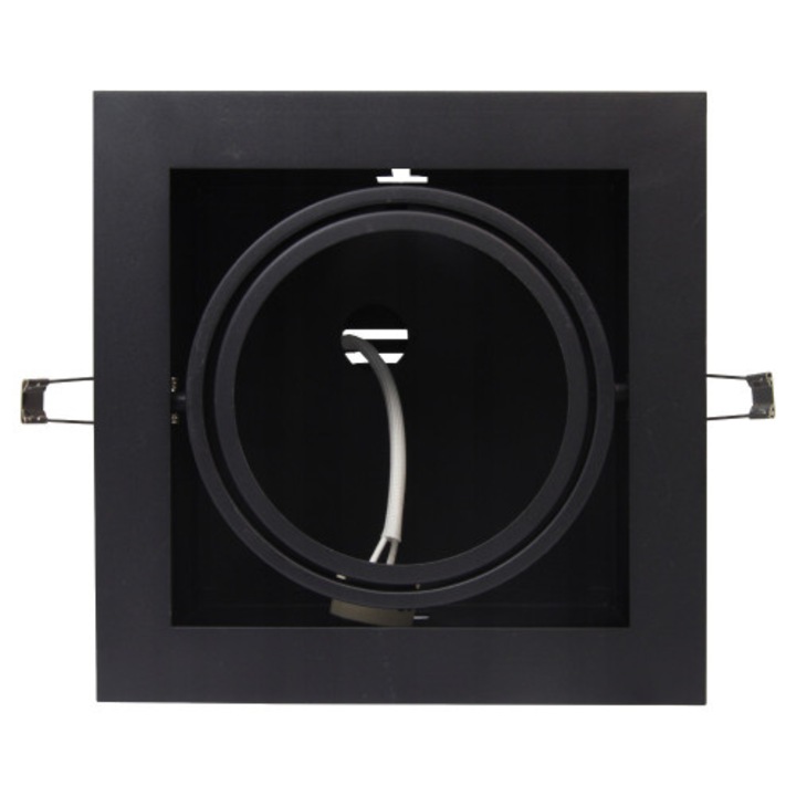 Spot LED, AR111 GU10, orientabil, negru mat, 180x180x120mm