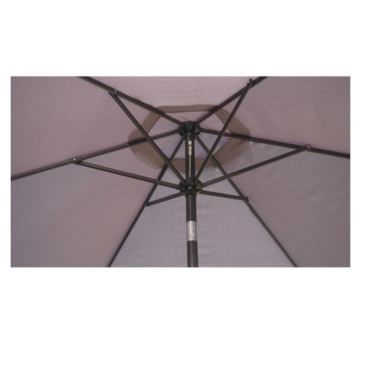 Umbrela de Gradina GIMASE, 2.3 m, Manuala, Inclinare, Gri