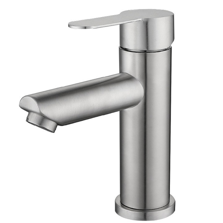 Szaniter csap készlet, SUS304 rozsdamentes acél, egykaros, ezüst, 165x95mm