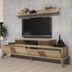 Комплект скрин за телевизор и маса за кафе, Модел Шрьодер, 105x60x34,6 см, дъб