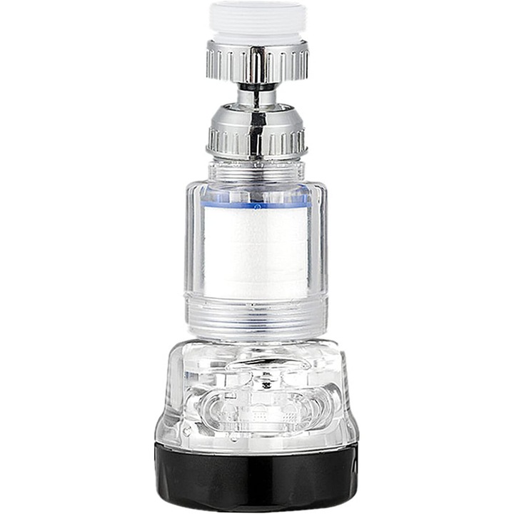 Csapszűrő, forgó, víztakarékos, 360°, elegáns kivitel, állítható üzemmódok, konyhába, fürdőszobába, kertbe