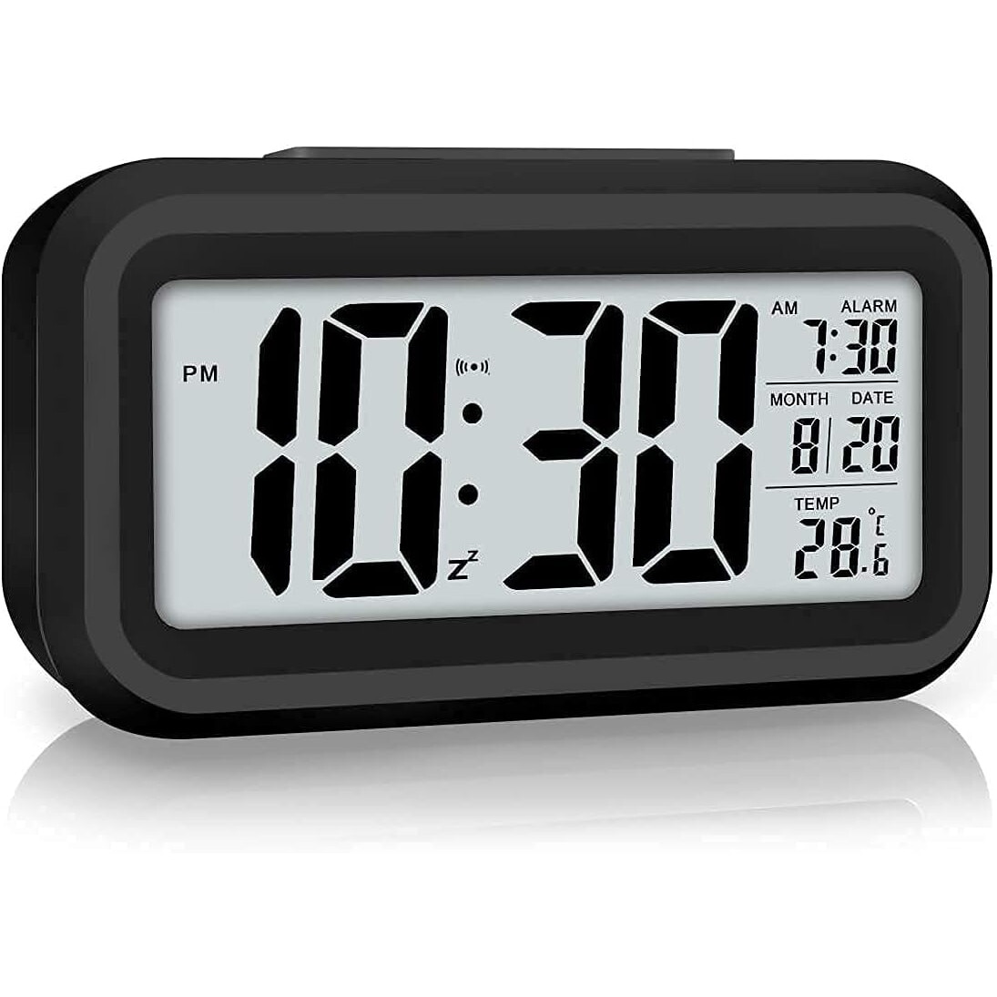 Ceas Digital Led Ceas digital de alarma LED cu afisaj de temperatura, ceas cu oglinda ...