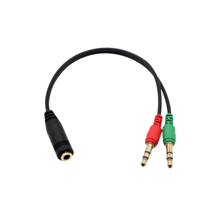 2 az 1-ben fejhallgató adapter kábel, PVC, nyomásálló, tiszta hang, nincs zaj