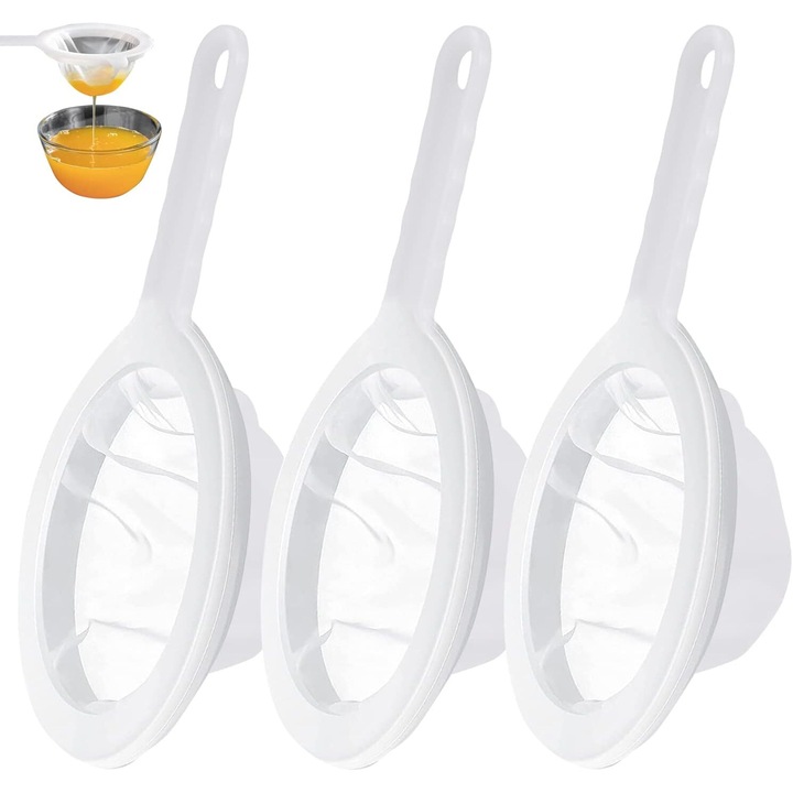 Set 3 site fine, multifunctional, polipropilena, alb, 24x15cm