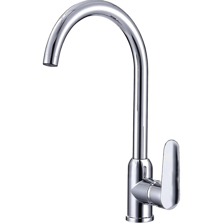 Санитарен смесител от неръждаема стомана, TNEAYWHE, с контрол на топла и студена вода, керамичен картридж, износоустойчив, въртящ се на 360°