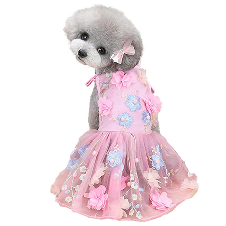 Rochie pentru caini, confortabila, respirabila, multicolor, S