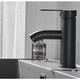Robinet pentru lavoar, apa calda/rece, negru mat, dimensiuni standard