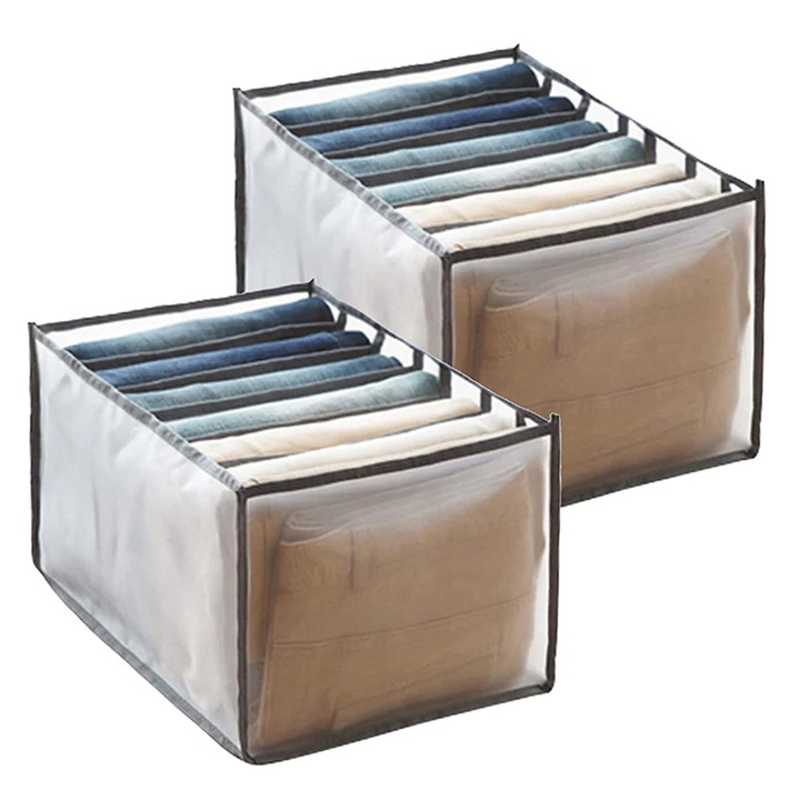 2 db-os farmerszervező készlet, gardrób, összecsukható kialakítás, nagy kapacitás