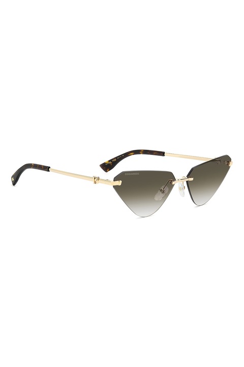 Dsquared2, Cat-eye napszemüveg színátmenetes lencsékkel, Aranyszín, 63-14-145