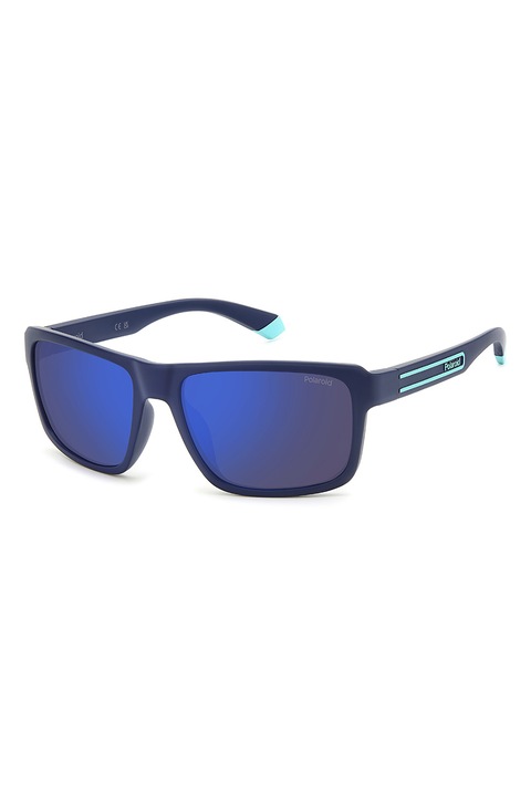 Polaroid, Квадратни слънчеви очила с поляризация, Тъмносин, 58-17-135