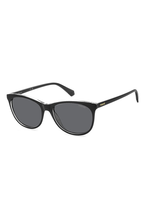 Polaroid, Овални слънчеви очила с поляризация, Черен, 55-17-145