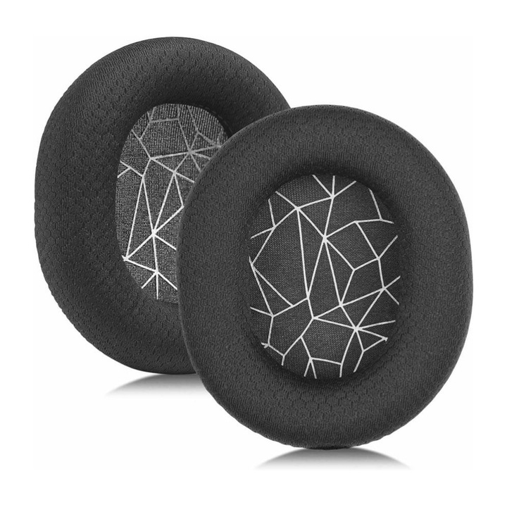 Huse de urechi pentru casti SteelSeries Arctis 3/5/7, set, usor de aplicat, compatibile, negru