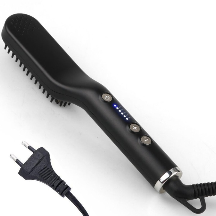 Hajvasaló, haj/szakáll kiegyenesítéséhez, 5 hőmérsékleti fokozat, ionos technológia, ergonomikus kialakítás, automatikus leállítás