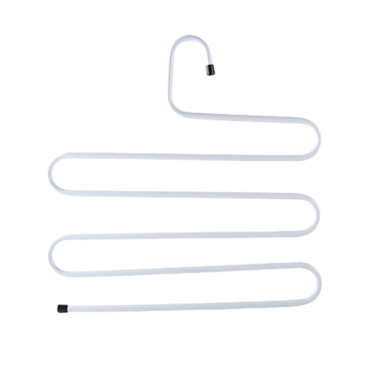 Umeras multifunctional pentru pantaloni, 5 nivele, antiderapant, capacitate 20kg, alb, 36x36cm