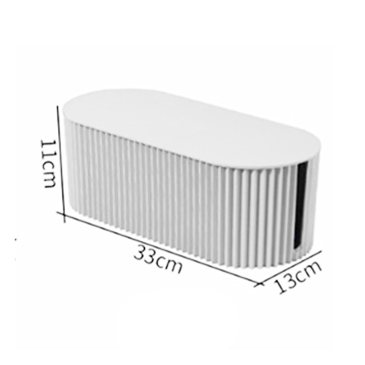 Cutie organizator cabluri, capacitate mare, capac detasabil, ABS, pentru PC TV