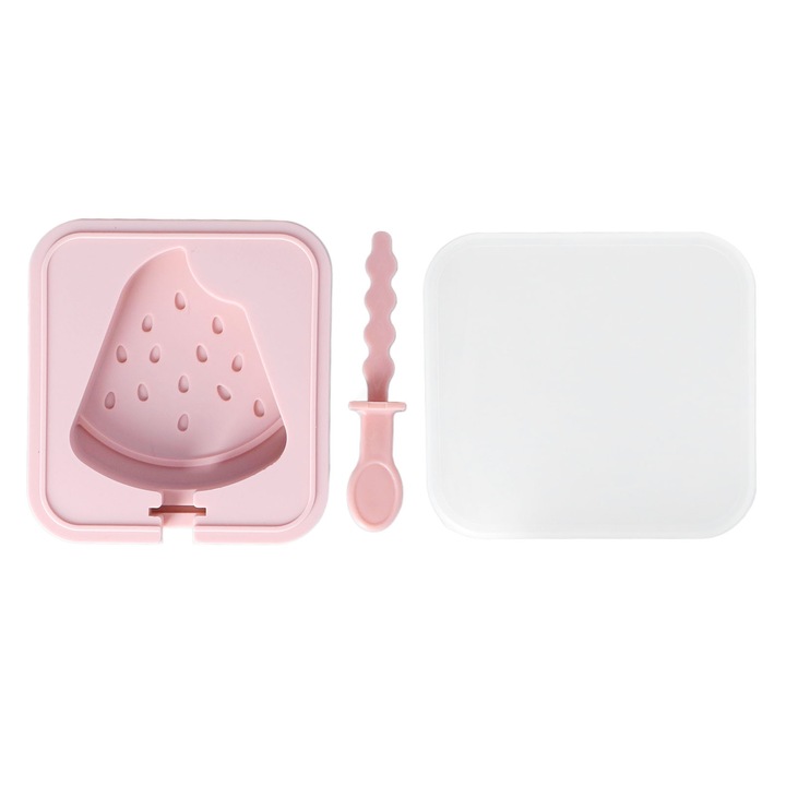 Forma pentru inghetata, silicon, roz, 10.5x9.9x3cm