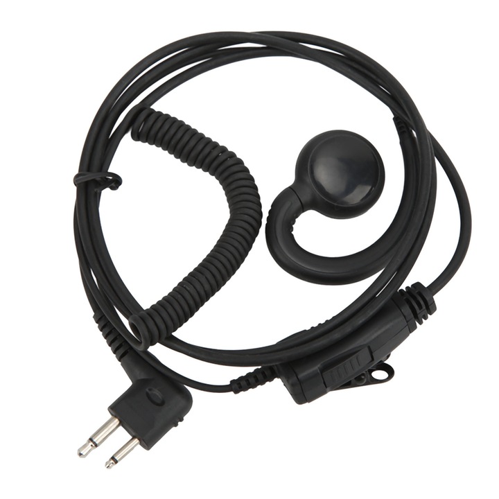Walkie Talkie M Headset, Резервен комплект за Motorola A8 XIR P3688 C1200 GP3188, ABS, Черен