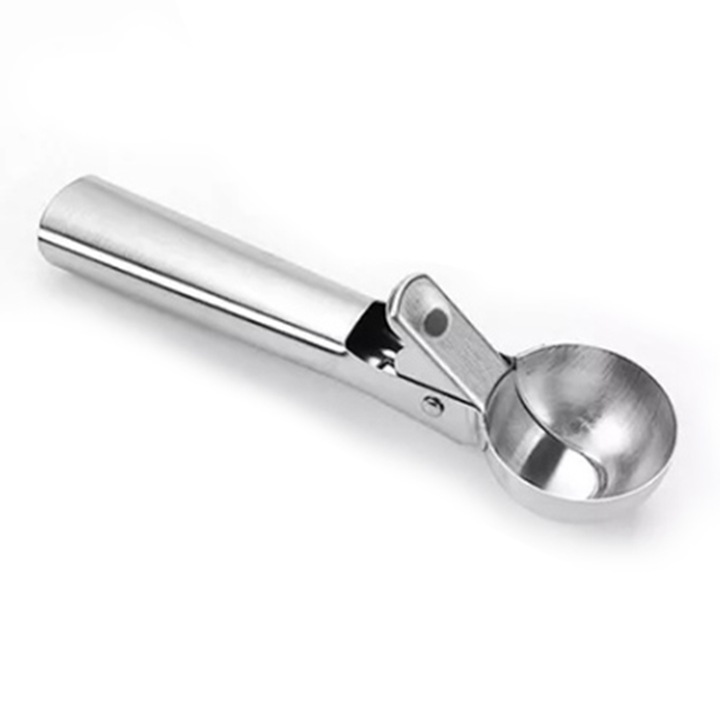Lingura de inghetata Enforose, inox, maner ergonomic, mecanism usor de eliberare