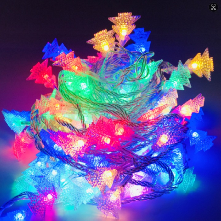 Lumini reutilizabile cu stele de inalta luminozitate, economisirea energiei, rezistente la apa, 100 LED-uri, siruri luminoase pentru Craciun, nunta, curte, gradina, interior, exterior, decoratiuni (3 buc.) Enforose