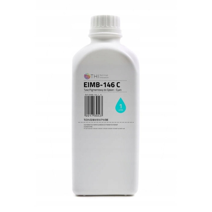 THI EIMB146 tintasugaras tinta utántöltő, pigment ciánkék, 1L