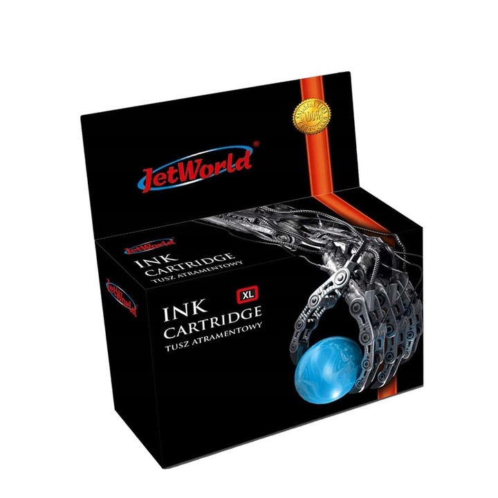 Cartus imprimanta inkjet JetWorld, Cyan, cu pompa, compatibil HP DesignJet