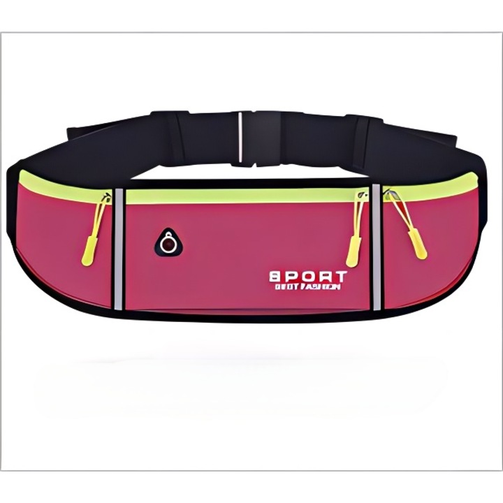 Fényvisszaverő sporttáska, állítható, 24-42", zsebek telefonnak és apróságoknak, rózsaszín, szett