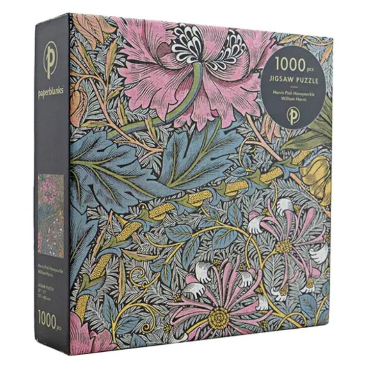 Puzzle 1000 piese - William Morris - Morris Pink Honeysuckle, Carton, 1000