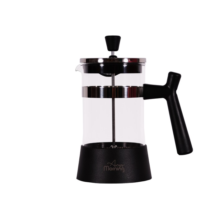 Presa franceza pentru cafea si ceai ANY, borosilicat, filtru inox, 600ml