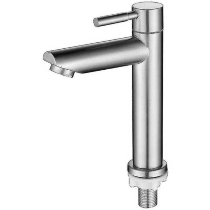 Konyhai csaptelep, Sárgaréz/Acél, Mosogató beépítés, Ezüst